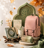 کوله پشتی برزنتی صورتی